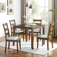 thumbnail image 6 of Blue and White Modern Art Geometric Seat Covers for Dining Room Chairs Set Of 4,Stretch Printed Washable Chair Seat Cover with Elastic Ties and Button,Removable Waterproof Couch Cushion Covers, 6 of 6