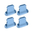 thumbnail image 1 of Methold 4Pcs Mobile Phone Stopper Dust Proof USB Protection Anti-dust Cap Micro Charging Port Replacement for 13/Mini/Pro/Pro Max Cables de audio/vídeo Azul claro, 1 of 4