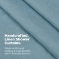 thumbnail image 3 of Natural Linen 36x74" Stall Shower Curtain - Luxurious Leakproof curtain for Tub, Bath and Stall Showers, Made in the USA - Sky Blue, 3 of 10