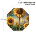 thumbnail image 3 of Gaeub Artistic Oil Painting Sunflower Print 6 Pcs Leather Coasters for Drinks ,Drink Coasters Sets,Drink Table Cup Coasters for Living Room Kitchen Coffee Decor,Octagon, 3 of 7