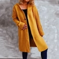 thumbnail image 5 of Lilgiuy Women Casual V-Neck Long Sleeve Hooded Autumn Sweater Cardigan Blouse Tops Yellow，8 2022 Fall Winter, 5 of 5