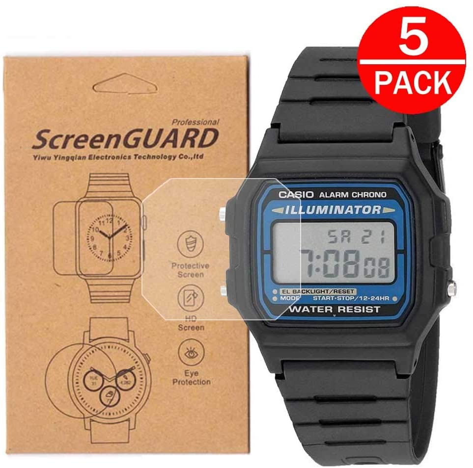 5 Pack For Casio F105w 1a Watch Screen Protector Full Coverage Screen Protector For F 105w Watch Hd Clear Anti Bubble Walmart Canada