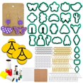 thumbnail image 1 of 193 Pcs Polymer Clay Cutters Set Plastic Clay Earring Cutters with Earring Hooks and Jump Rings Accessories Reusable DIY Polymer Clay Jewelry Craft Making Kit for Kids Gift, 1 of 10