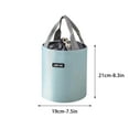 thumbnail image 2 of Arestory Lunch Bag Reusable Portable Bento Bag Insulated Lunch Bag Cooler Leakproof Round Lunch Bag for Work Picnic Outdoor (Light Blue), 2 of 8