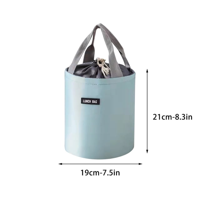 CEHVOM Cylinder Insulation Lunch Box Bag Insulation Bag Large Aluminum Foil Portable Round Lunch Bag To Work With Rice Insulation Bag Clearance