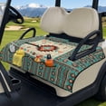 thumbnail image 3 of Whosucclay Geometric Southwest Quilted Golf Seat Covers, Anti Slip for EZGO Yamaha Carts Club Cars, 4 Convenient Pockets 51.18 x 30.3 inches, 3 of 9