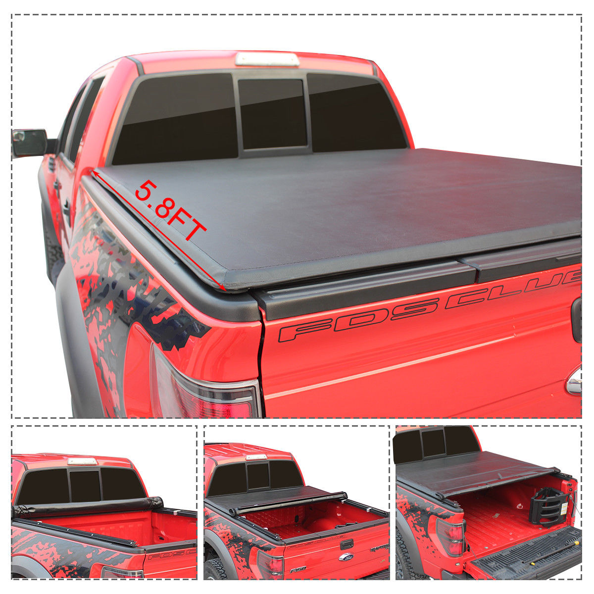 Tyger Auto T1 Roll Up Truck Bed Tonneau Cover Tg Bc1d9018 Works With 2009 2018 Dodge Ram 1500 Without Ram Box Fleetside 5 8 Bed Exterior Accessories Truck Bed Tailgate Accessories