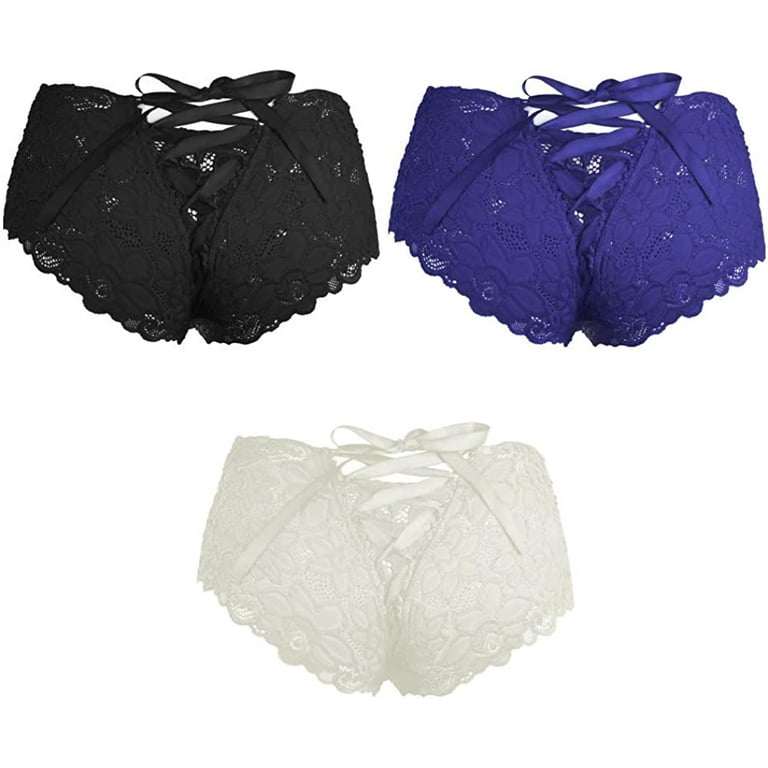 Besame Women Pantie Cheeky Lace Hipster Underwear Lingerie 5 Pack