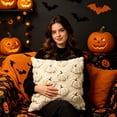 thumbnail image 3 of 18x18in 3D Tufted Pumpkin Fluffy Plush Throw Pillow Cover Hidden Zipper Soft Autumn Sofa Bedroom Decor Cushion, 3 of 3