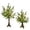 lighted 2PC, variant on 2PCS Clearance Vintage Lighted Norfolk Pine Tree, Antique Bronze Pedestal Christmas Decoration with Warm LED Lights Tabletop Christmas Decor