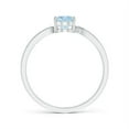 thumbnail image 2 of ANGARA Natural Solitaire Oval Aquamarine Bypass Ring with Pave Diamonds in 925 Sterling Silver for Women (Size-7x5mm) | March Birthstone, Anniversary, Jewelry Gift for Women | Natural Aquamarine Ring, 2 of 8