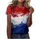 thumbnail image 2 of ICHUANYI Clearance Fashion Woman Causal Round Neck Printing Blouse Short SleeveT-Shirt Summer Tops(Wine, M) ICHUANYI WER2023081205296, 2 of 4