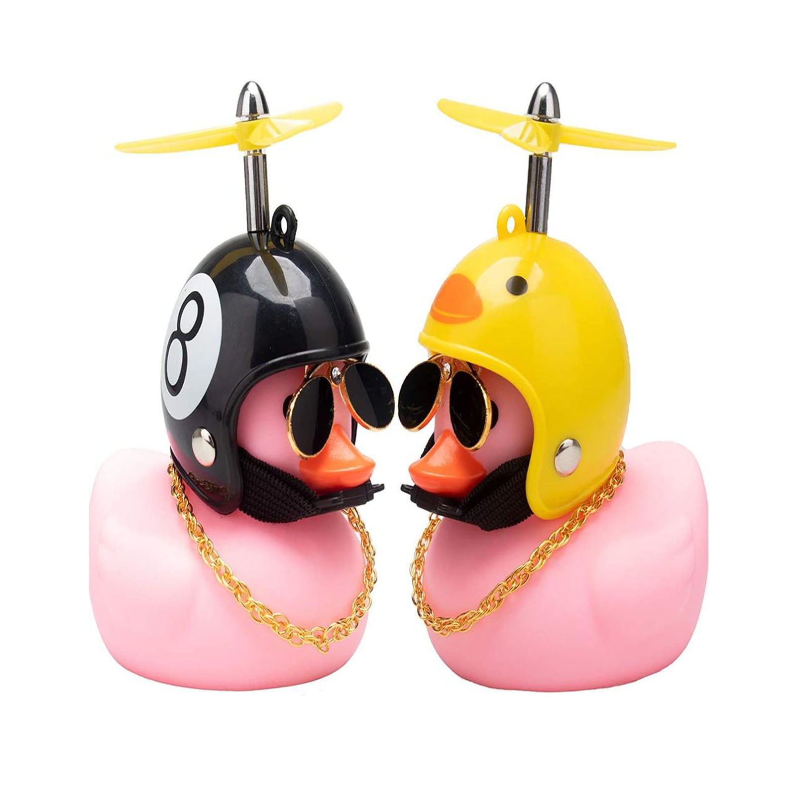 Details about   Car Dashboard Decoration Toys Duck With Helmet And Chain Doll Car Accessories 