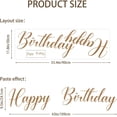 thumbnail image 2 of SNOMEL Happy Birthday Decal for Arch Backdrop, Peel and Stick Happy Birthday Sign, Golden Happy Birthday Wall Stickers for Balloons Decorations Party Decor (Gold), 2 of 7