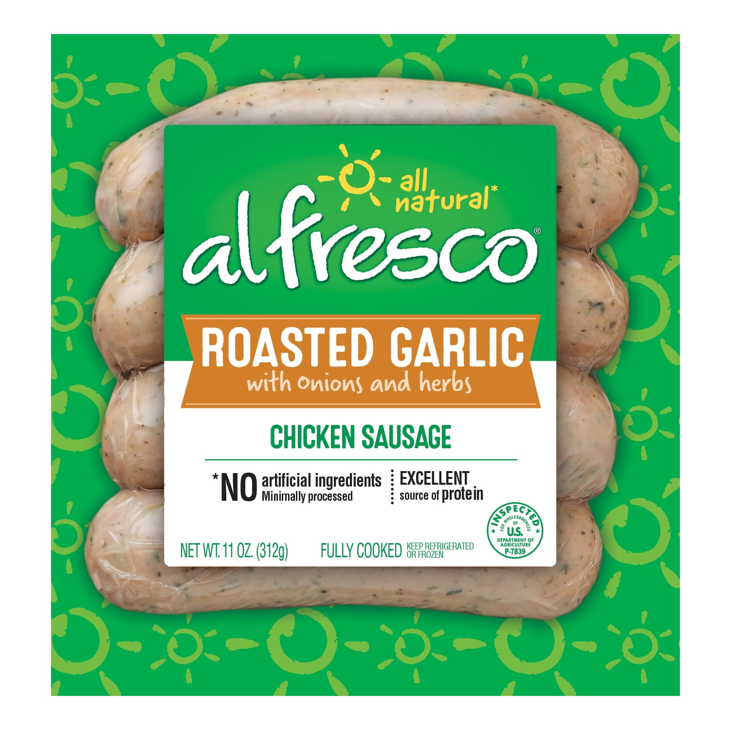 Al Fresco Roasted Garlic Chicken Sausage 4 Ct, 11 oz
