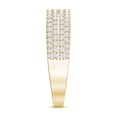 thumbnail image 4 of Rosec Jewels Lab Grown Diamond Wedding Band - EF-VS Quality Certified Half Eternity Ring (with Jewelry Box), 18K Yellow Gold, US 10.00, 4 of 9
