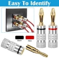 thumbnail image 4 of Nakamichi Excel Series Conector tipo banana chapado en oro de 24 quilates, calibre 12 AWG - 18 AWG, tamaño 4 mm, para altavoces, amplificador, receptor AV Hi-Fi, estéreo, cine en casa, cable de, 4 of 7