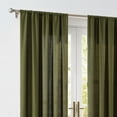 thumbnail image 4 of CANNON Solid Cotton Percale Olive Green 50x84 Window Curtain Pair, Solid Color Themed, Oeko-TEX Certified Confidence, 4 of 5