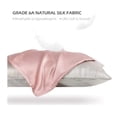 thumbnail image 2 of Natural Silk Pillowcase with Eye Mask, 100% Grade 6A Mulberry Silk Envelope Pillow Cover-Queen, 2 of 4