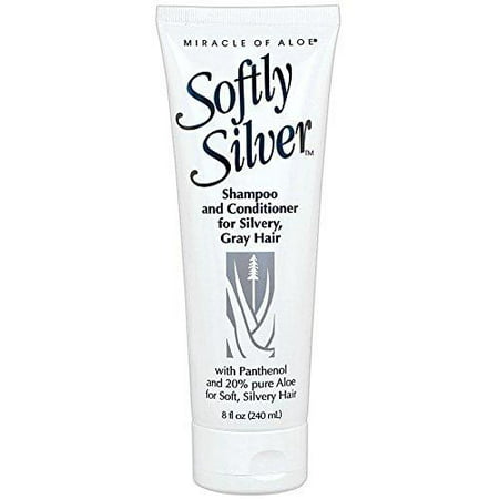 softly silver shampoo plus conditioner aloe vera pantenol gray hair