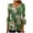 Green, variant on Teissuly Women's Fashion Printed T-shirt 3/4 Sleeves Blouse V-Neck Casual Tops