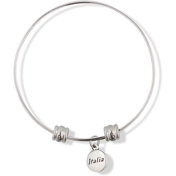 EPJ Italian Italia Italy Charm Gift for Kids Women Men Girls Italians and Boys Italy Country Gifts Stuff Accessories Heart Decor (alloy, ConsumerAudience, StainlessSteel)