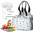 thumbnail image 4 of Pioneer Flower Floral Print Pattern Drawstring Lunch Bag Women - Drawstring Lunch Bag Insulated for Work Office - Stain-Resistant Large Lunchbags for Women with Multi-Pockets, 4 of 6