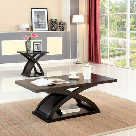 Furniture of America Hali Contemporary Brown Solid Wood Coffee Table