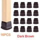 thumbnail image 2 of 32 Piezas Protectores de Suelo para Patas de Silla de Silicona Marrón, Tapas Cuadradas para Patas de Silla con Fieltro Envuelto, Adecuado Para: 0,55 Pulgadas-0,75 Pulgadas, 2 of 5