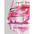 thumbnail image 4 of Más el tamaño del tinte del lazo del patrón V de encaje T cuello camisa Rosegal Camisetas tallas grandes, 4 of 5