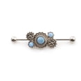 thumbnail image 1 of design Industriel Steampunk Haltères avec Pierre d'Opalite 14g, 1 of 3