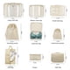 thumbnail image 5 of 9 piezas cubos de embalaje equipaje malla ropa zapatos sujetador contenedor con cremallera clasificación bolsa de almacenamiento para viajes al Almacenamiento y organización del hogar Beige Inteprter HA066363-01, 5 of 6