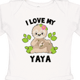 thumbnail image 4 of Inktastic Cute Sloth I Love My Yaya with Green Leaves Boys or Girls Long Sleeve Baby Bodysuit, 4 of 5