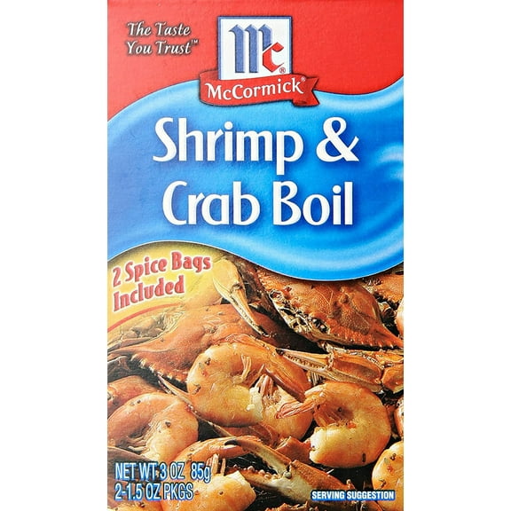 Pack of 12, McCormick Shrimp & Crab Boil Spice, 3 oz