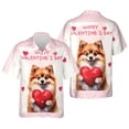thumbnail image 3 of Happy Valentine's Day Pomeranian Brings Love Heart Hawaiian Shirt Breathable Summer Unisex Merch Pom Dog Lover Gifts - 02028, 3 of 6