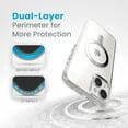 thumbnail image 5 of Speck iPhone 15 Plus Case-Presidio Perfect-Clear-ClickLock-MagSafe-6.7 Inch Phone Case-Clear/Chrome, 5 of 14