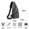 thumbnail image 2 of Mochila pequeña de viaje antisalpicaduras con carga USB y bolsa de pecho, 2 of 5