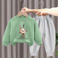 thumbnail image 2 of Staki Boys Fall Clothes Toddler Baby Boy Clothes Long Sleeve Sweatshirt Pullover Joggers Pants Fall Winter Outfit Set 2-5T 6-12Y(Light Green,2-3 Years), 2 of 8