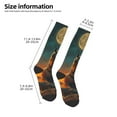 thumbnail image 2 of Disketp Sunset Prairie Meditating Horse Print Unisex Contrast Color Stockings Lightweight Breathable Ventilation Ankle Contrast Color Stockings, Contrast Color Stockings for Daily, 2 of 6