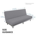 thumbnail image 2 of XYMHUN Armless Futon Cover Stretch Futon Slipcovers with Elastic Bottom Light Gray, 2 of 7