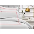 thumbnail image 3 of 400TC Cotton Double Embroidery Sateen Microcheck Duvet Cover Set, 3 of 5
