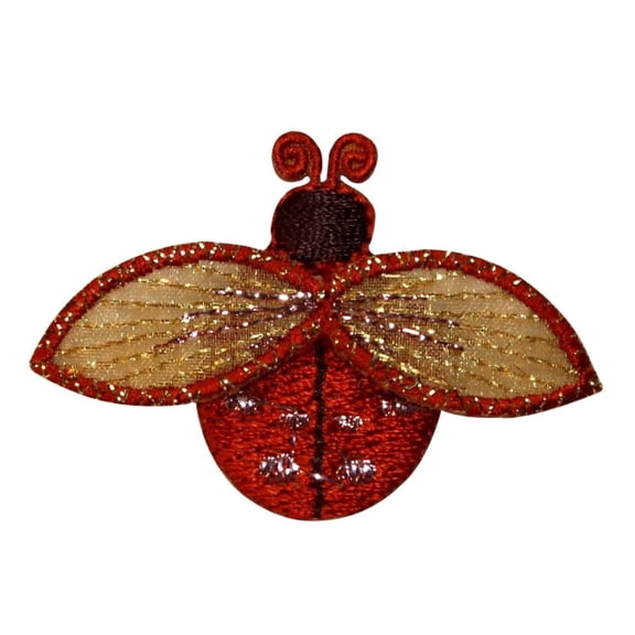 ID 1616N Ladybug Fly Patch Garden Beetle Insect Bug Embroidered Iron On Applique