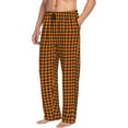 thumbnail image 6 of Zufioo Black And Orange Houndstooth Mens Pajama Pants Sleep & Lounge Pants Sleepwear Pants(Available in Big & Tall)-XX-Large, 6 of 6