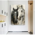 thumbnail image 3 of Horse Oil Painting Black And White Canvas Art Framed Horse Picture Wall Art For Livingroom Bedroom Office, 3 of 6