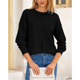 thumbnail image 3 of BTFBM Pullover Sweaters for Women Fall Crewneck Slouchy Long Sleeve Sweater Loose Casual Knit Tops Winter Clothes, 3 of 10