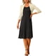 thumbnail image 2 of INSPIRAR CHIC Blusas Semitransparentes para Mujeres Elegantes con Mangas 3/4 Cárdigan Bolero Shrug Albaricoque 2XL, 2 of 6