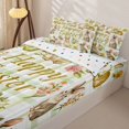thumbnail image 3 of Homewish Happy Easter Rabbit Zipper Twin Comforter Sets with Fitted Sheet and 2 Pillowcases,Retro Watercolor Easter Eggs Zipper Bedding Set For Girls Kids,Reversible,4 Pieces, 3 of 7
