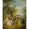 thumbnail image 3 of Jean-Baptiste Pater 15x18 Black Modern Framed Museum Art Print Titled - Dance (The Dance) (C.1730-1733), 3 of 5