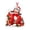 D, variant on Christmas Letter Hanging Ornament 2D Acrylic Decoration for Tree Home Full 26 Letters Festive Illustration Pre-tied Red String for Tree Home Display Style F