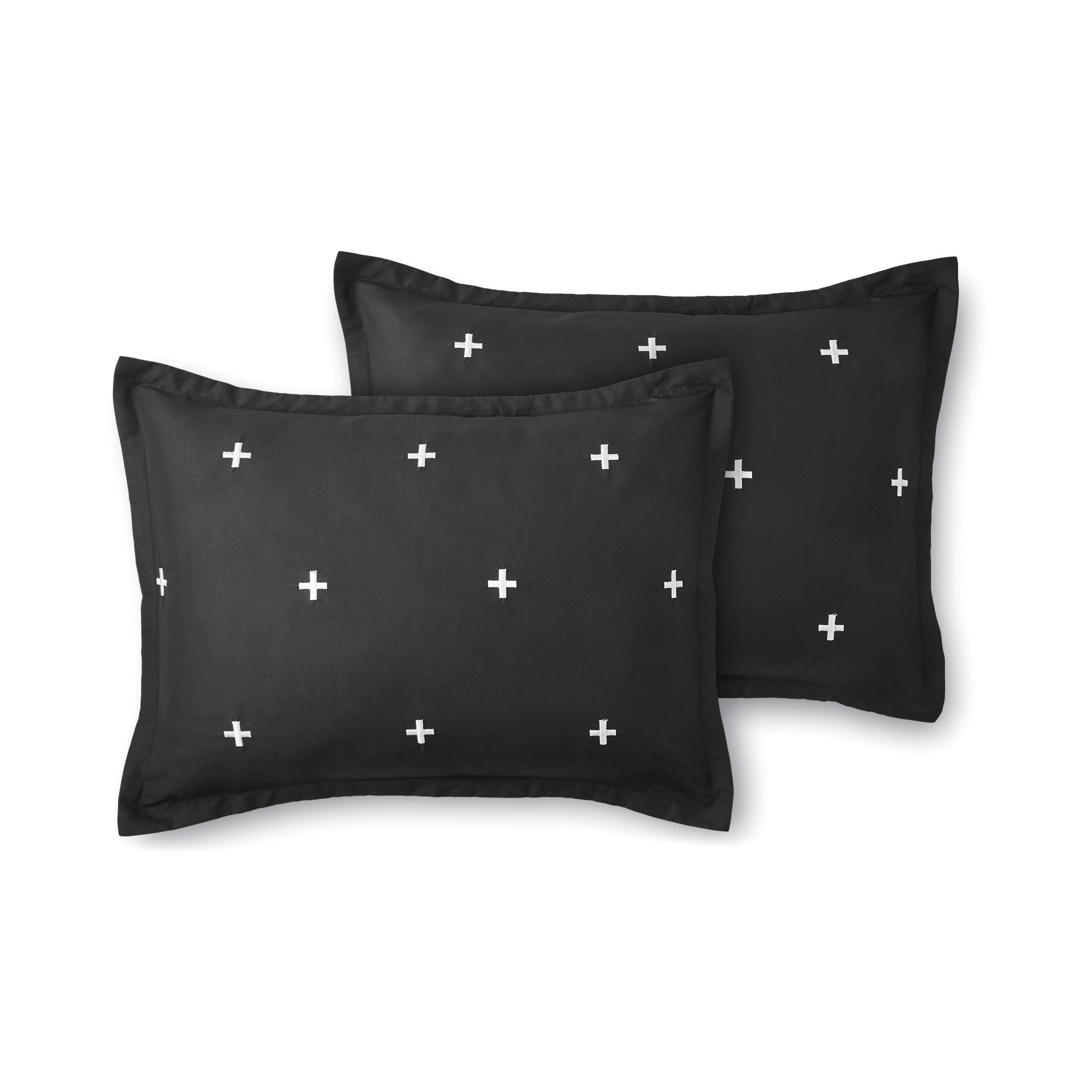Mainstays 7-Piece Black Embroidered Bedding Comforter Set, King - image 4 of 6